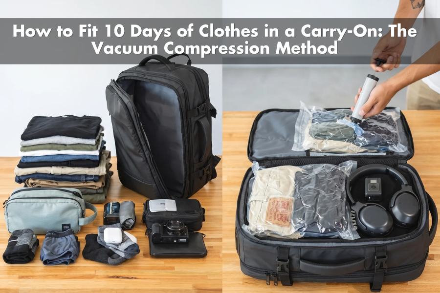 How to Fit 10 Days of Clothes in a Carry-On: The Vacuum Compression Method