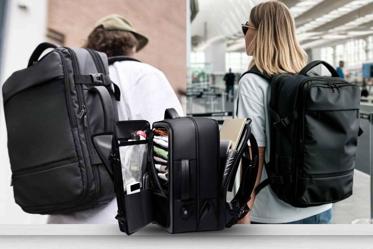 backpack personal item for travel Expandable Bag I Encalife encalife This vacuum travel backpack for men and women may be a perfect choice Carry On 18 X 14