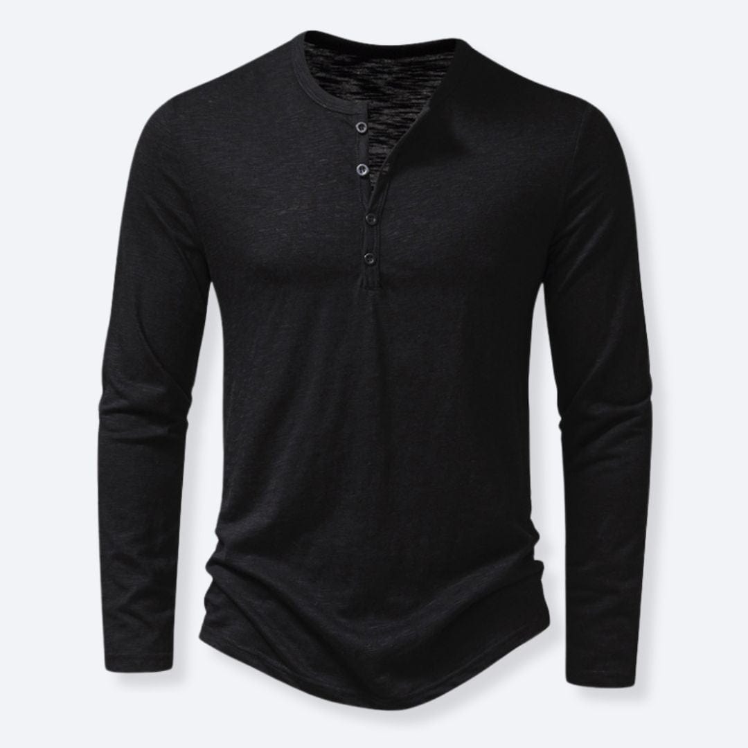 Classic Henley Shirt Black / S ARCA