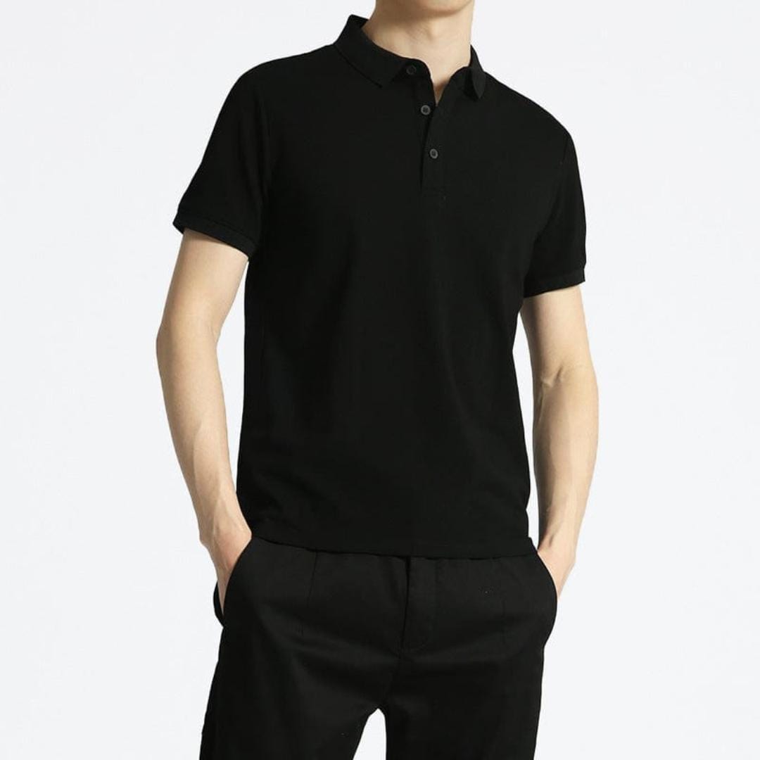Cotton Polo Shirt Black / M ARCA