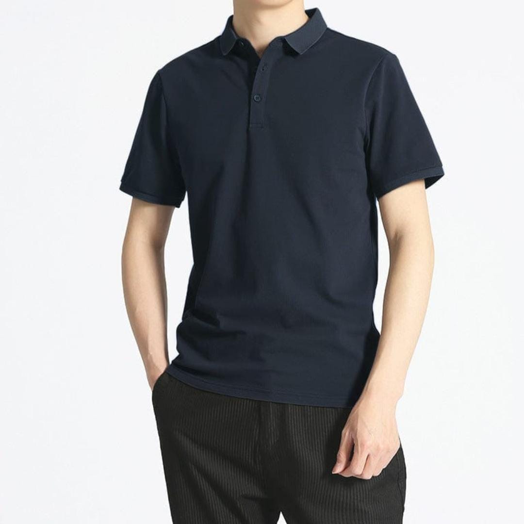 Cotton Polo Shirt Sapphire Blue / M ARCA