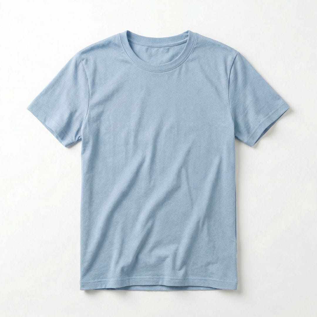 Mercerized Cotton T-Shirt Light Blue / M ARCA