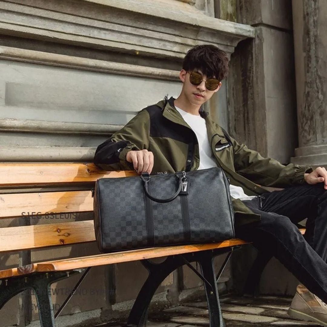 Overnight Duffle Bag Plaid Large Size ARCA