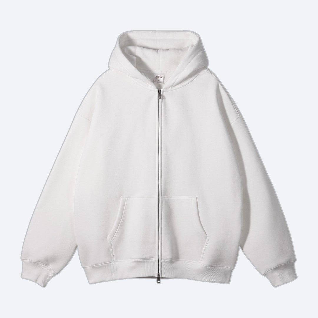 Oversized Zip Up Hoodie White / S ARCA