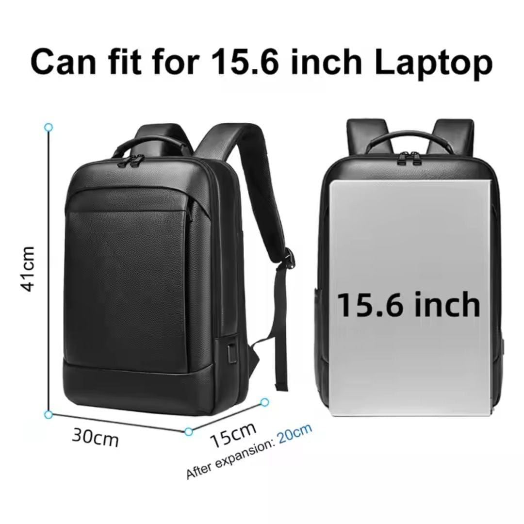 Premium Leather Laptop Backpack 8809 Black ARCA