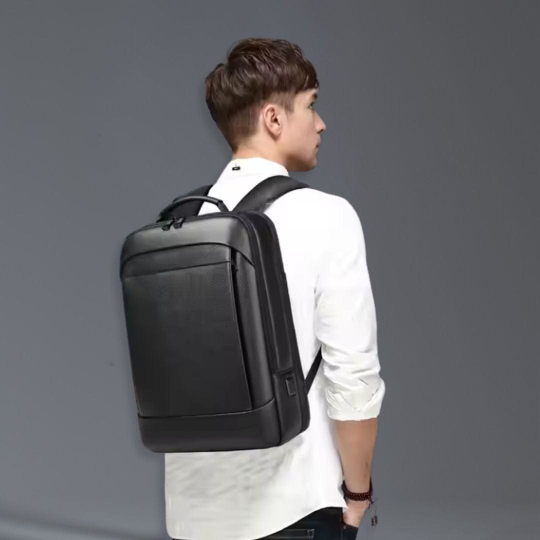 Premium Leather Laptop Backpack 8809 Black ARCA