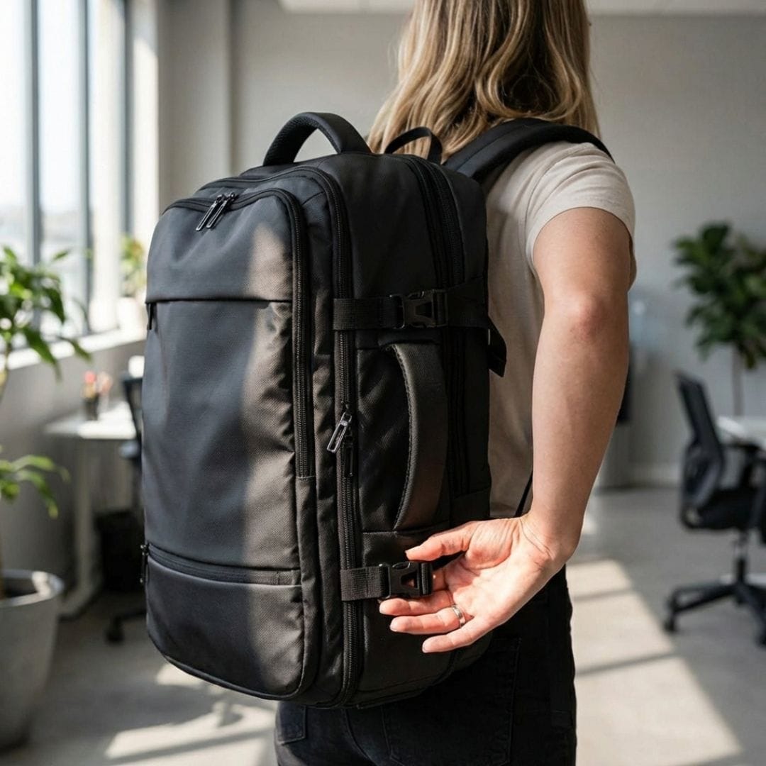 Expandable Travel Backpack 30L–40L | Carry-On for Week-Long Trips