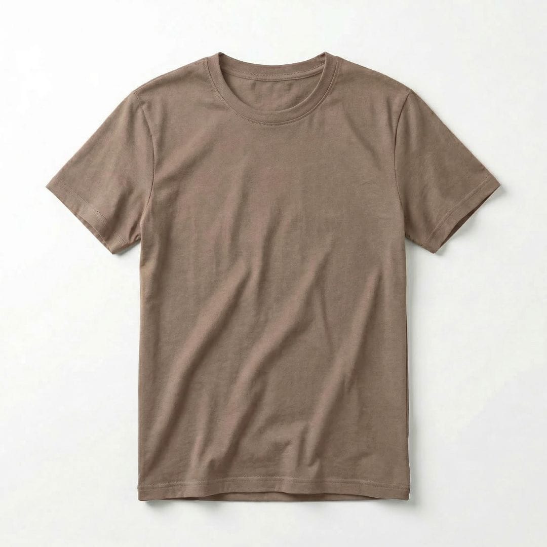 Mercerized Cotton T-Shirt Brown / M ARCA