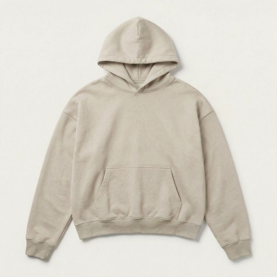 Oversized Cropped Hoodie | Cotton Fleece
