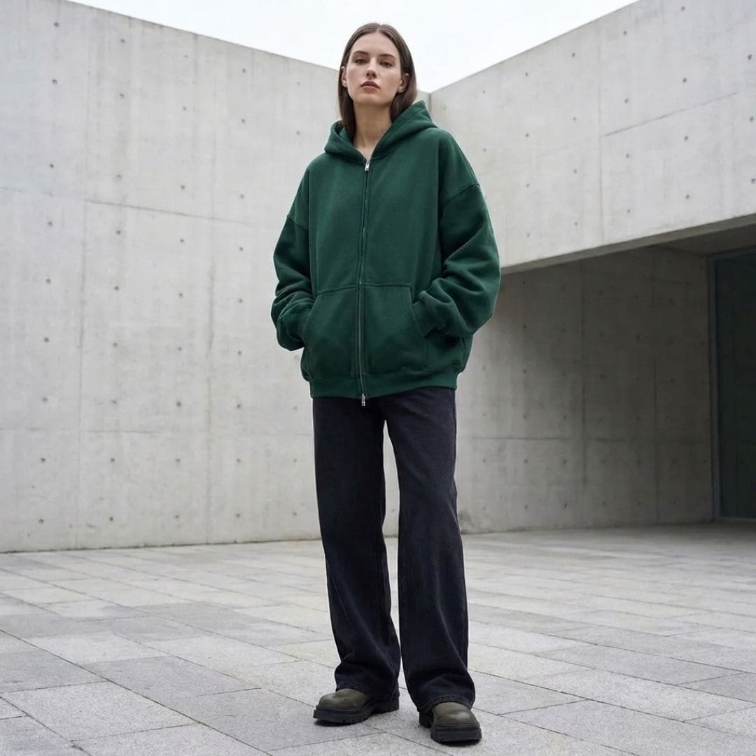 パーカー Oversized Hoodie Cozy Fleece Oversized Full-Zip Hoodie - Fabletics